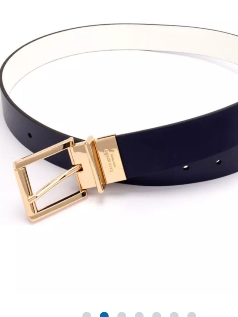 Kate Spade Classic Genuine Leather 1”Reversible Belt Black/Ivory Sz Large L NWT - Picture 13 of 13